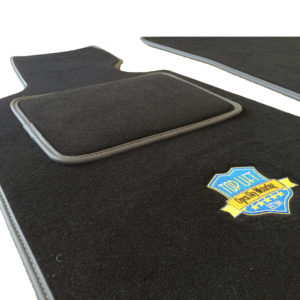 Custom Red Floor Mats For Bentley Continental GT With Embroidered Logo - 4-Piece Set, AutoWin, All Season