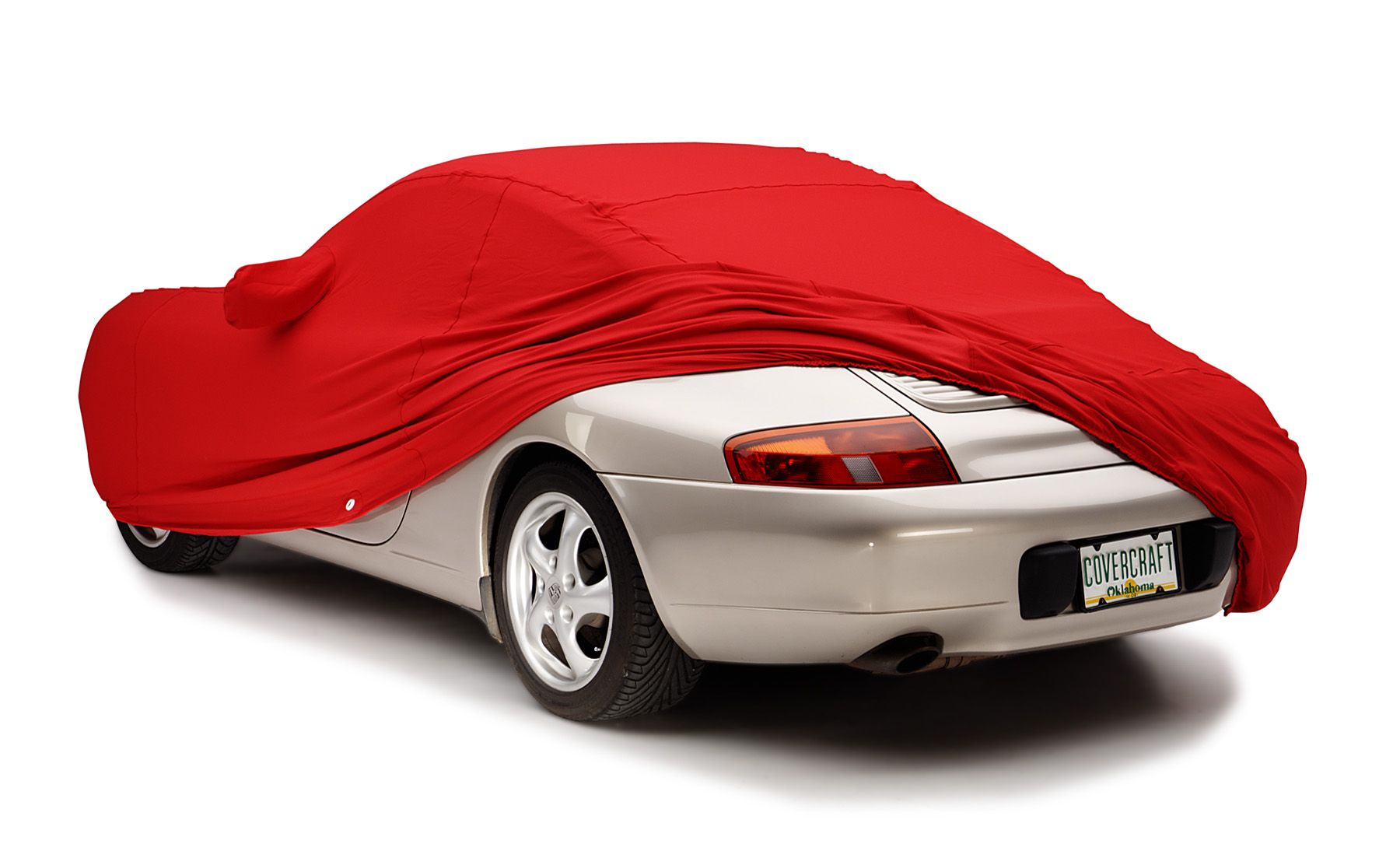 Form-Fit inomhus 1999 Porsche 996 rött uppdraget bak