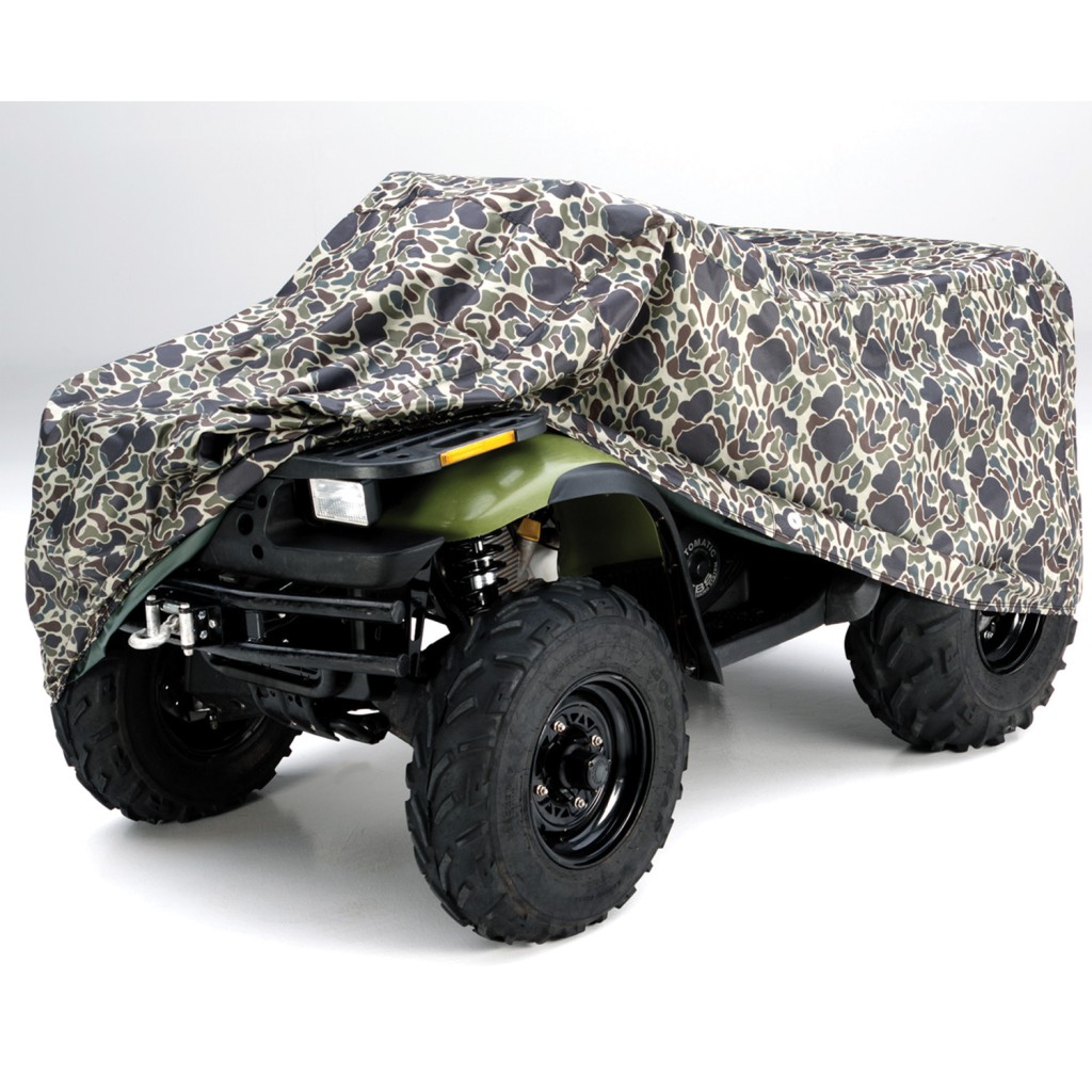 täcke kapell överdrag i camouflagefärg till fyrhjuling
