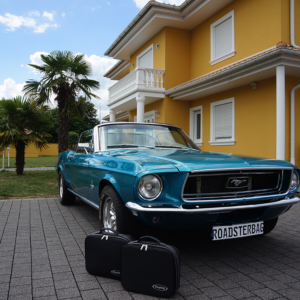 Bagageväskor ford mustang 1967 68 två små framför hus