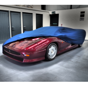 biltäcke softstretch blå jaguar xj220