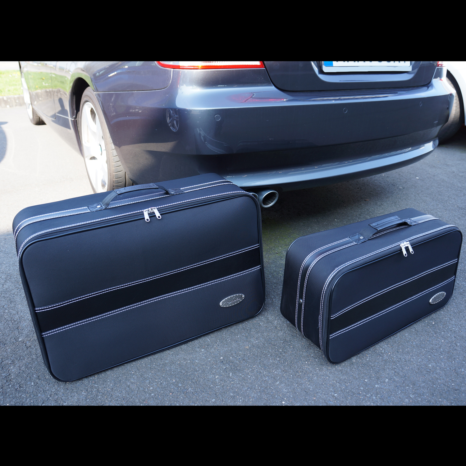 bmw 3-serie E93 cabriolet bagageväskor utanför bil