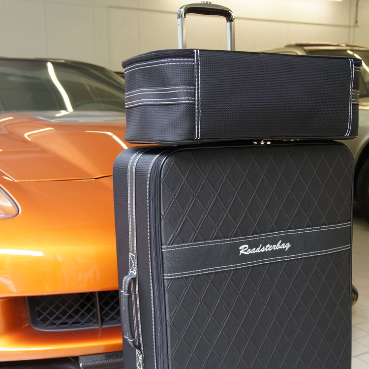 corvette c6 coupe targa bagageväskor liten på stor
