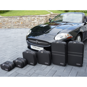 jaguar xk xkr cabriolet bagageväskor sex framför bil