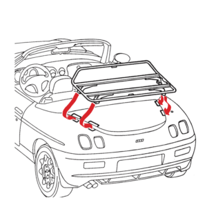 universal lasthållare lasträcke cabriolet baklucka montering