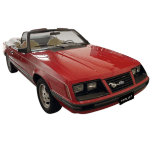 vindskydd ford mustang cab 1979_1993 snett framifrån vänster