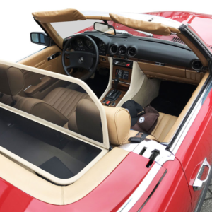 vindskydd mercedes sl r107 1971 till 1989 beige ram snett bak